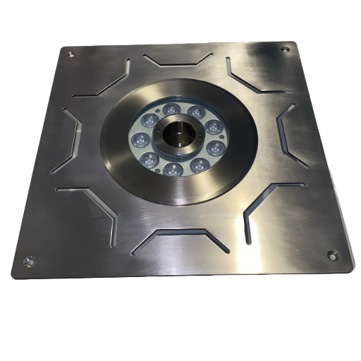 Grelha Sol em aço inox com refletor de anel